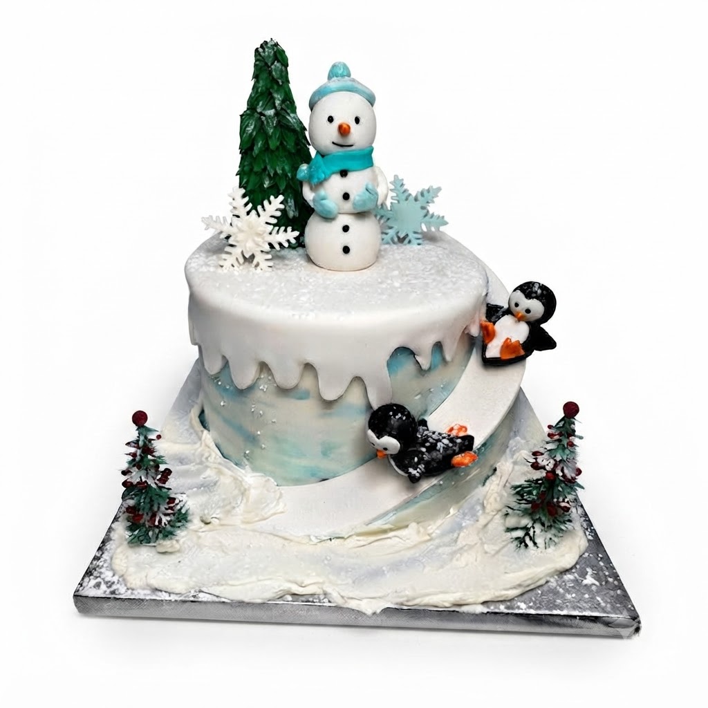 winter custom cake